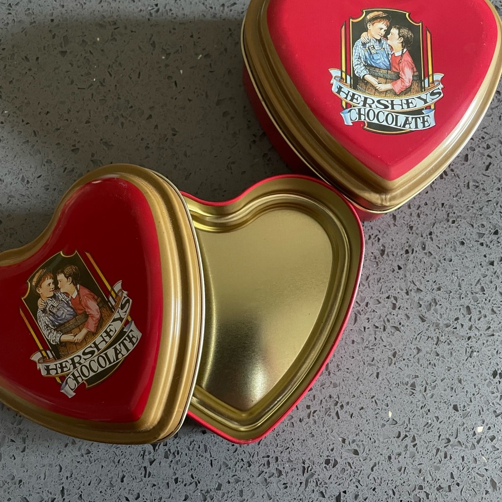 Vintage Hershey's Heart-Shaped Tin Box